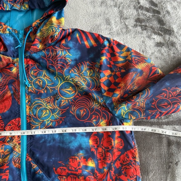 Volcom Forwarder Jacket Blue All Over Print Hoodie Mens Size S Skateboard Grunge - Picture 4 of 9